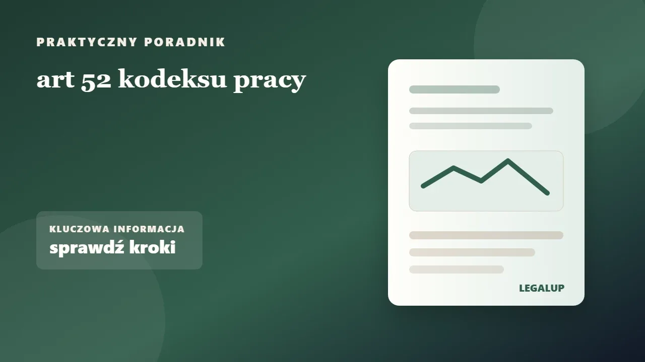 art 52 kodeksu pracy: dokumenty, terminy i najważniejsze decyzje