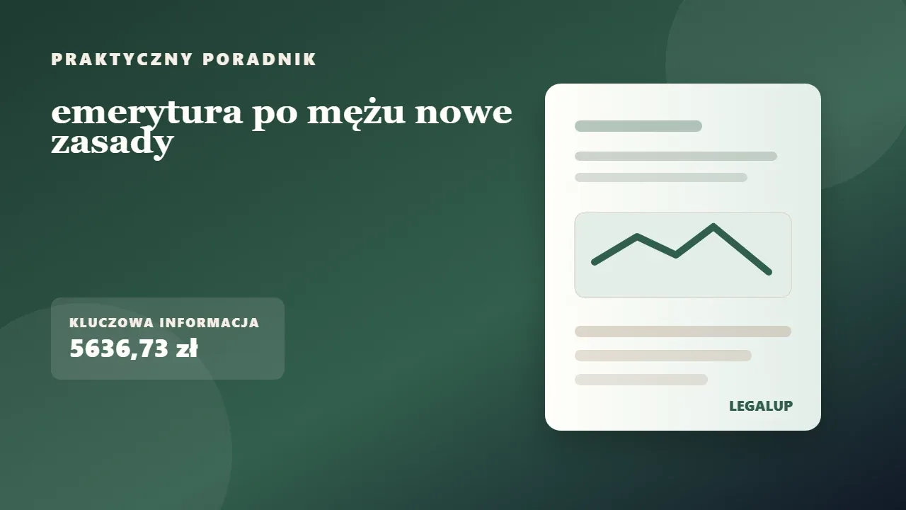 emerytura po mężu nowe zasady: dokumenty, terminy i najważniejsze decyzje