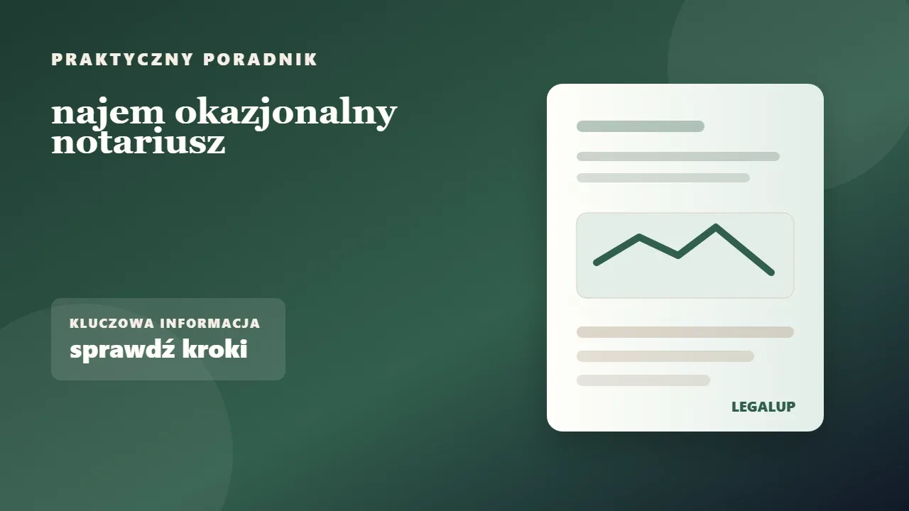 najem okazjonalny notariusz: dokumenty, terminy i najważniejsze decyzje