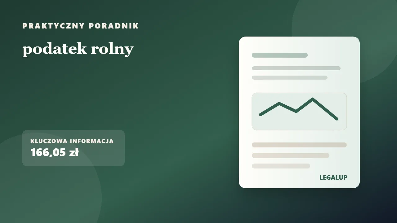 podatek rolny: dokumenty, terminy i najważniejsze decyzje