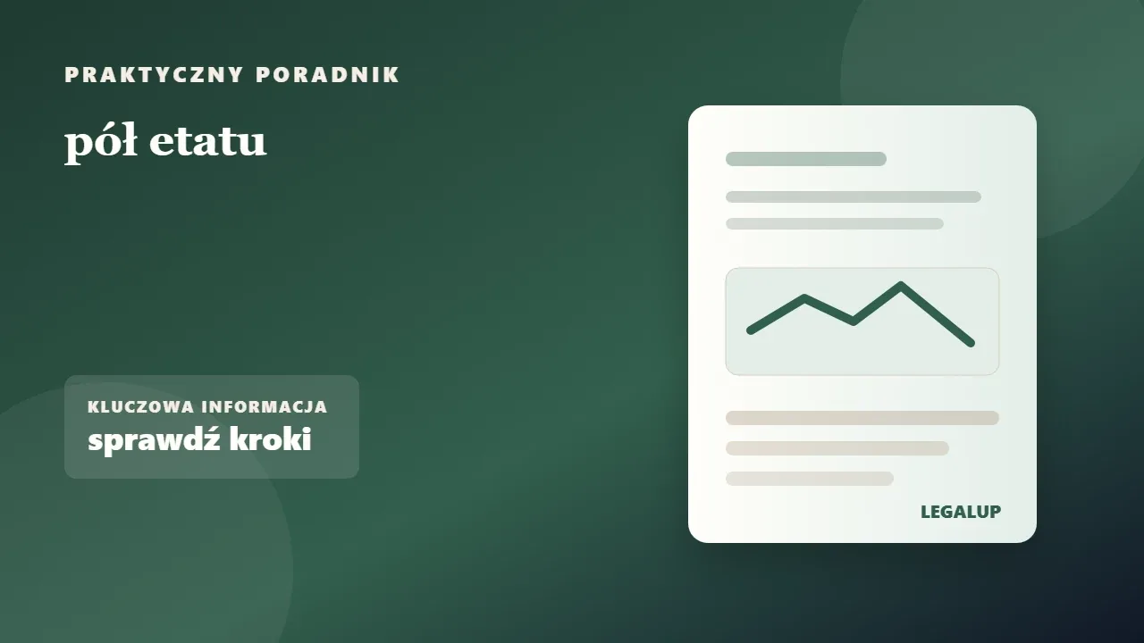 pół etatu: dokumenty, terminy i najważniejsze decyzje