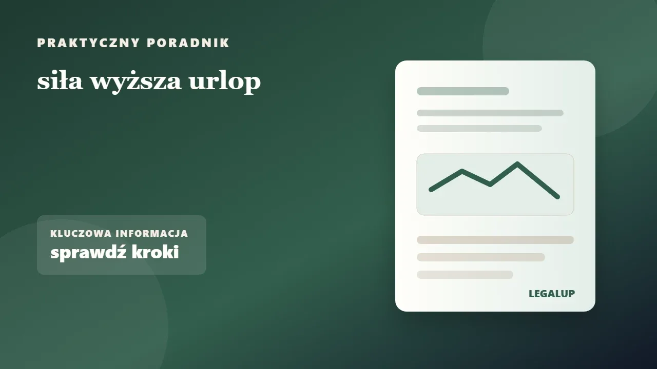 siła wyższa urlop: dokumenty, terminy i najważniejsze decyzje