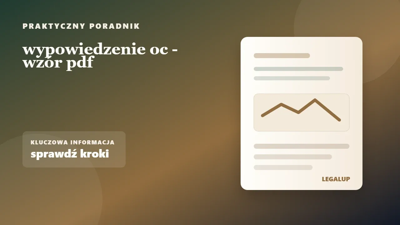 wypowiedzenie oc - wzór pdf: dokumenty, terminy i najważniejsze decyzje