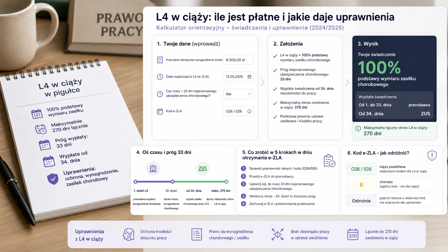 l4 w ciąży - wizualne wyjaśnienie najważniejszych decyzji